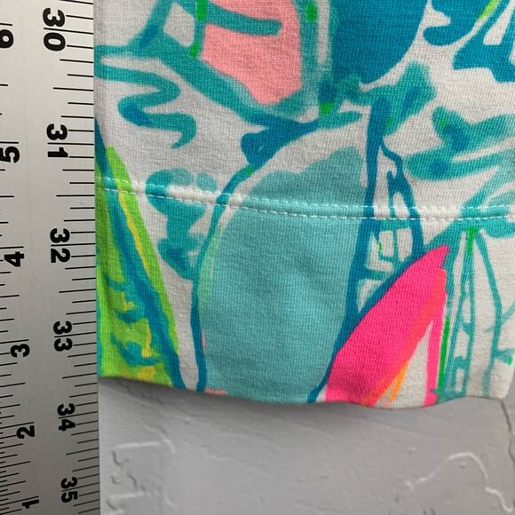 Lilly Pulitzer Harper Shift Dress Womens Small Blue White Floral Tropical - Picture 7 of 10